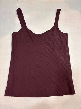 Eileen Fisher Deep Wine Ribbed Camisole